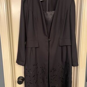 Karin Stevens Black Dress with Beaded Details